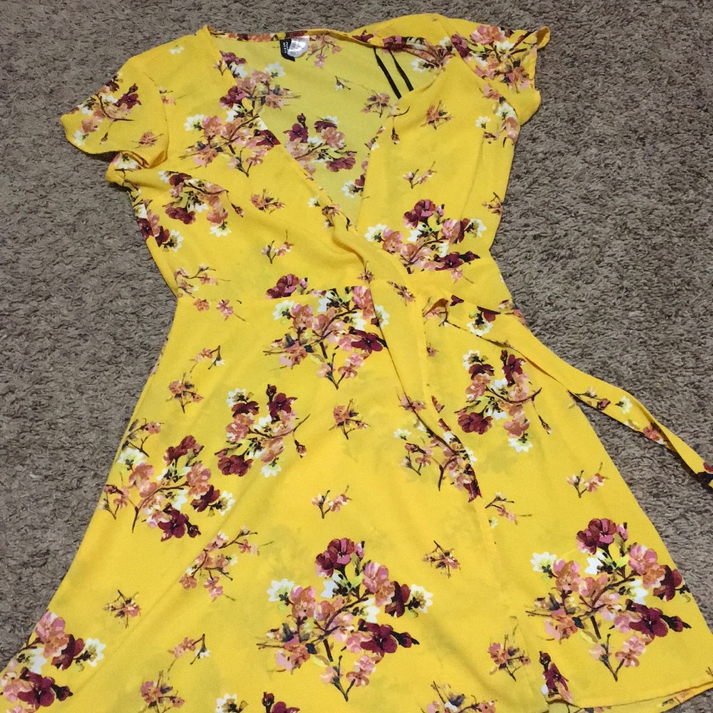 Yellow Wrap dress
